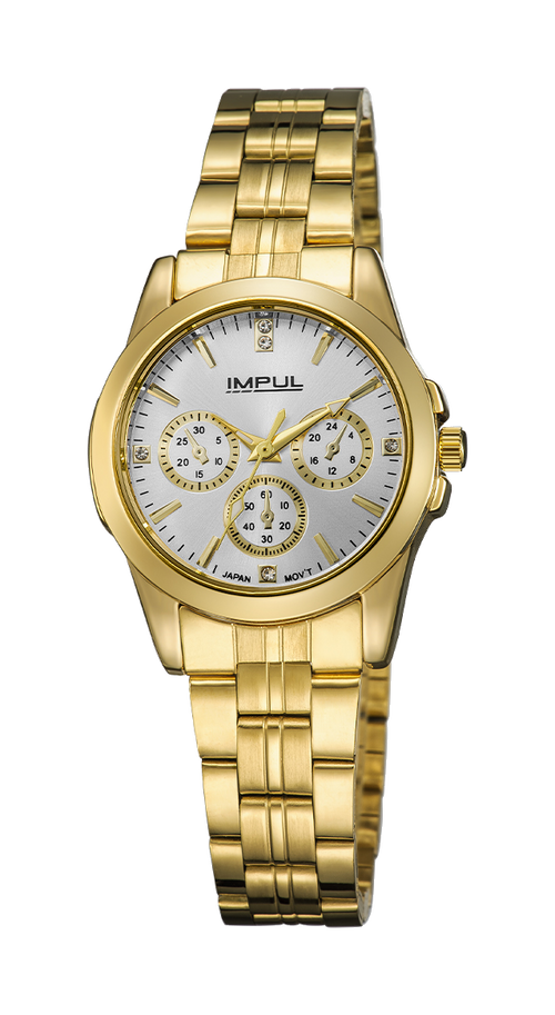 IMPUL Classic Ladies gold white