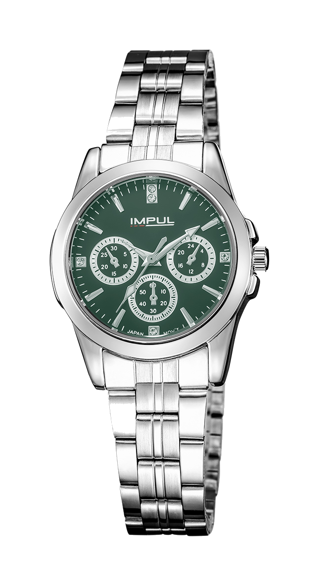 IMPUL Classic Ladies silver green