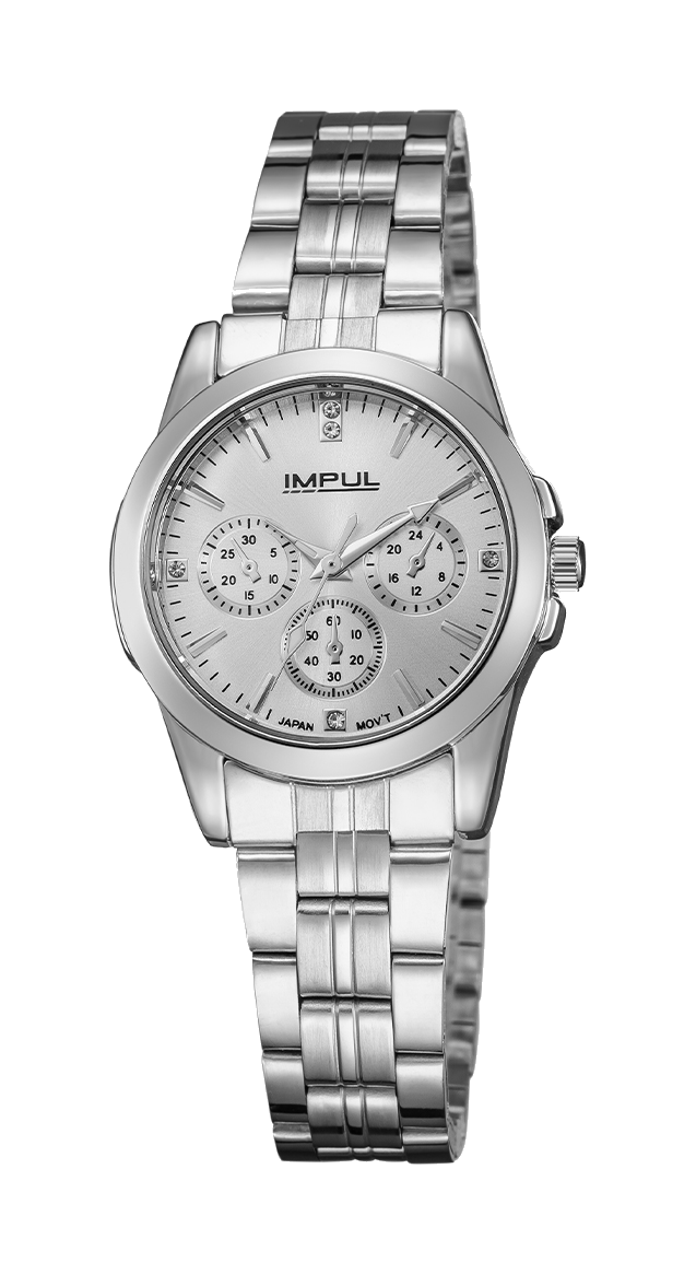 IMPUL Classic Ladies silver white